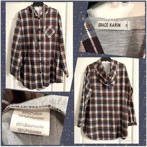 Grace Karen | Hooded Shacket | XXL